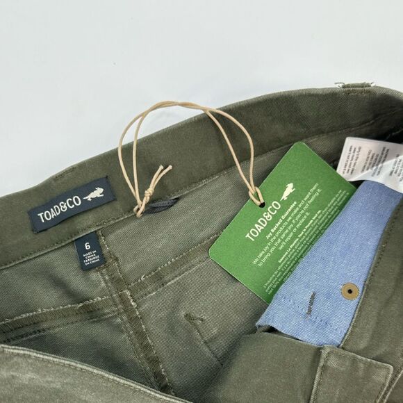 TOAD&CO NWT Sequoia Fringe Short TOAD & CO size 6- Olive -‎ organic cotton - Picture 9 of 9